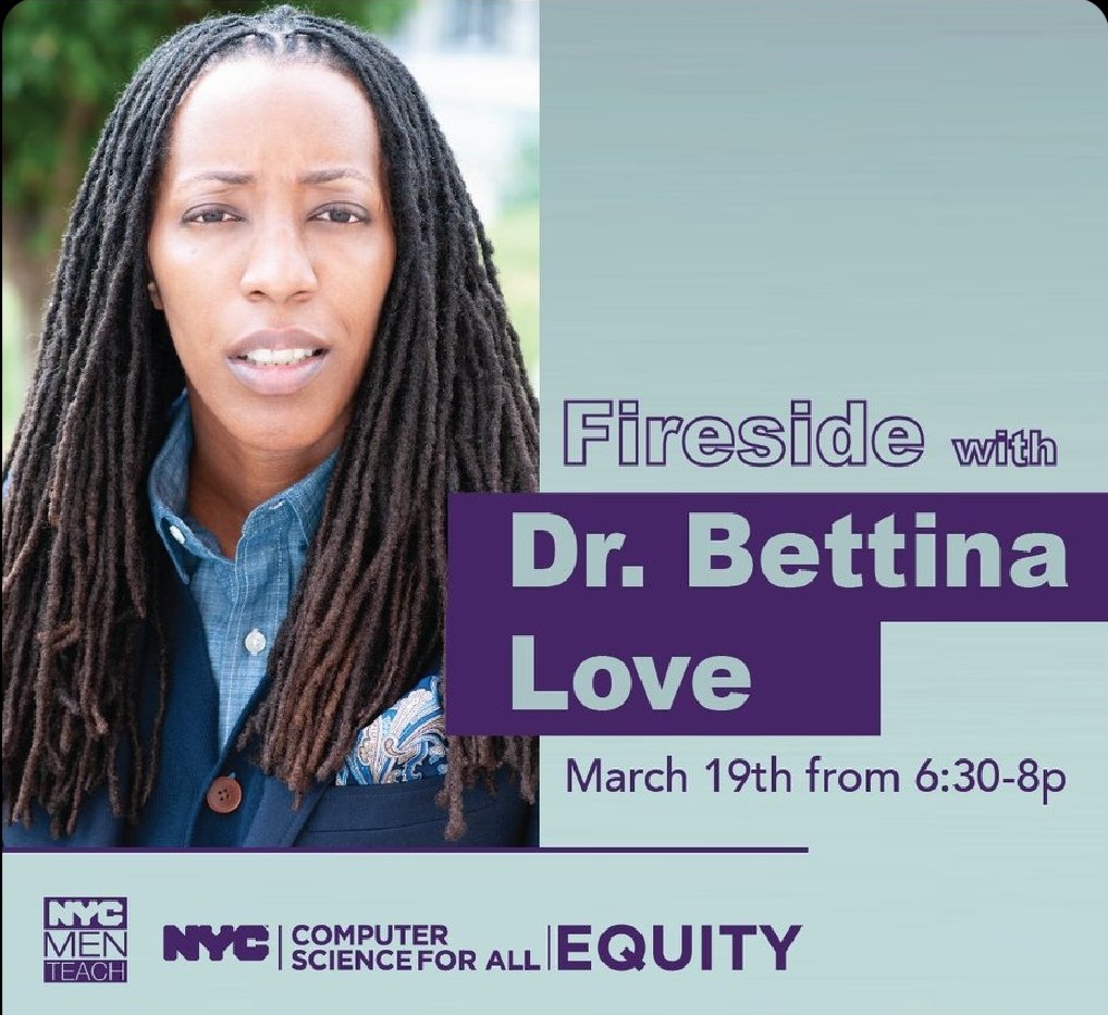 Charvey5H's tweet image. This amazing session has just started with Dr. Bettina Love and let me just say she is a real vibe!!!! #CSforAllNYC #NYCSchools #NYCMT