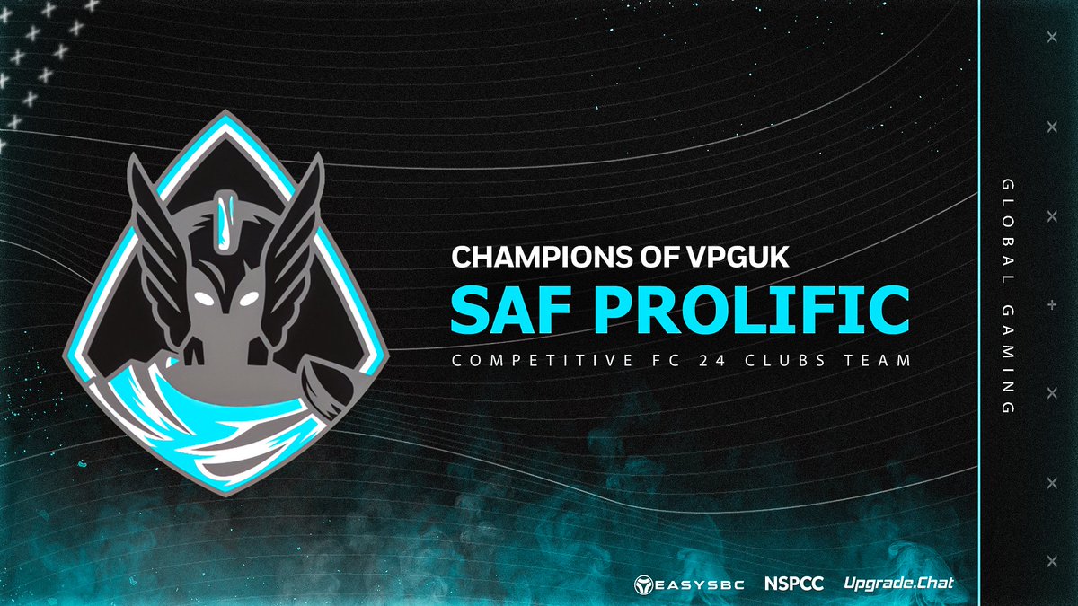 🏆 Champions of the @VPGUK Congratulations to our Pro Clubs Team @SAFProlific for bringing home the trophy 🤝