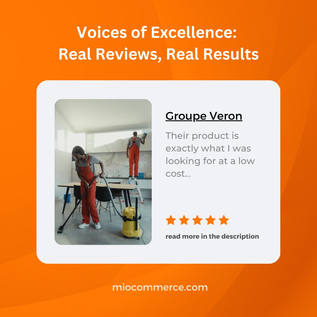 MioCommerce's tweet image. 🌟 Groupe Veron&apos;s review from the cleaning industry speaks volumes! 🚀 Find exactly what you need at MioCommerce, without breaking the bank! 💰

Explore more reviews at hubs.ly/Q02pvSWd0 🌟

#LowCostSolution #HappyCustomers #MioCommerceMagic #SatisfactionGuaranteed 🌟