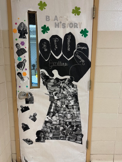 Iroquois Black History Month Door Decorating Contest. Which one is your favorite? The winner was door #4. Decorated by our senior Mikeyah in Create Academy, business pathway.