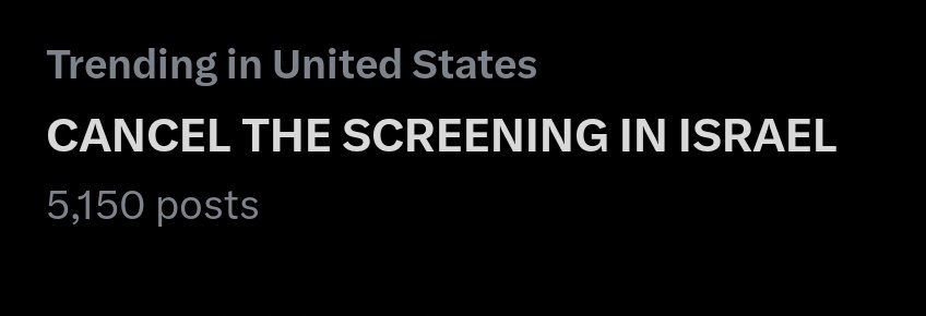 pr1nc3ssrach3l's tweet photo. LOOK AT US GO. 5,150 POSTS?? AMAZING. ITS TRENDING IN ALL OF THE US 

 CANCEL THE SCREENING IN ISRAEL  
#하이브는시오니스트를퇴출하라 #HYBEDivestFromZionism @HYBEOFFICIALtwt @hitmanb @TrafalgarRel https://t.co/6kOlKEeFbU