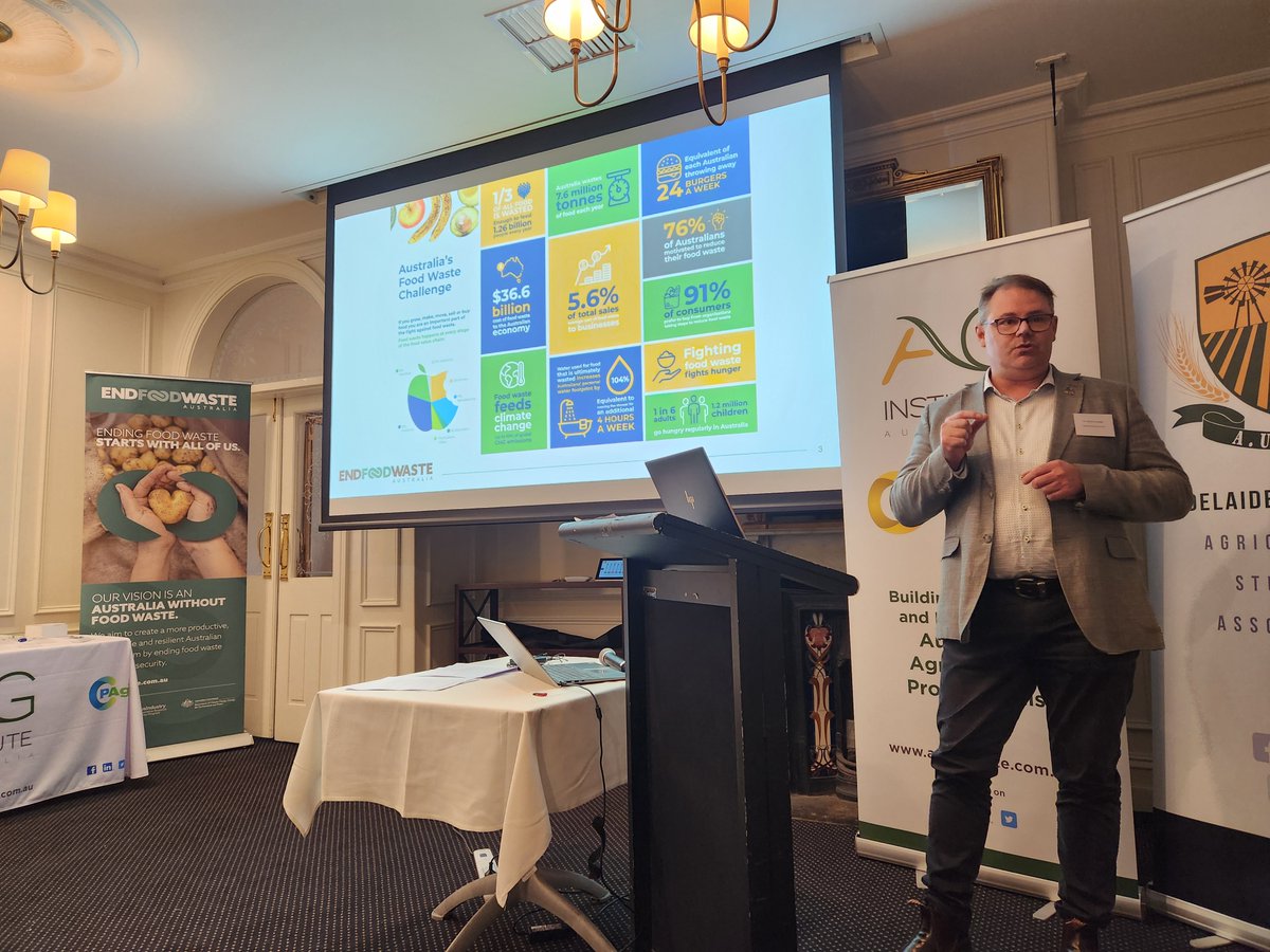 🍓It's #FoodWasteActionWeek! GFAR researchers @trangnguyen4455 & @Jackbheth shared insights at @AgInstituteAus-SA's meeting on their PhD journeys & projects tackling food waste issues, thanks to our sponsor @EndFoodWasteAus 🥝Big thanks to AIA_SA & EFWA for the opportunity!