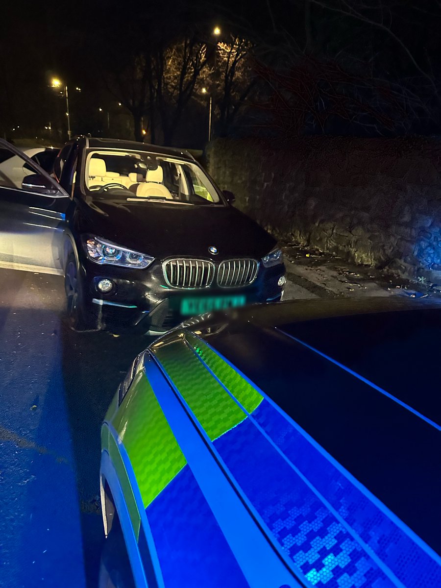 Stolen vehicle on false plates boxed in by #T3RPU and @LancsARV  in Bamber Bridge. Driver arrested, vehicle recovered undamaged, stolen from Staffordshire area.