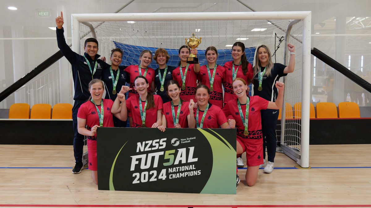 NZ_Football's tweet photo. Your Senior and Junior Girls New Zealand Secondary Schools Futsal Champions!

Senior Girls:
🥇 St Andrew’s College
🥈 Napier Girls’ High School

Junior Girls:
🥇 Mount Albert Grammar School
🥈 Wellington East Girls’ College

#NZSS #futsal https://t.co/Q6AlPTgJZp