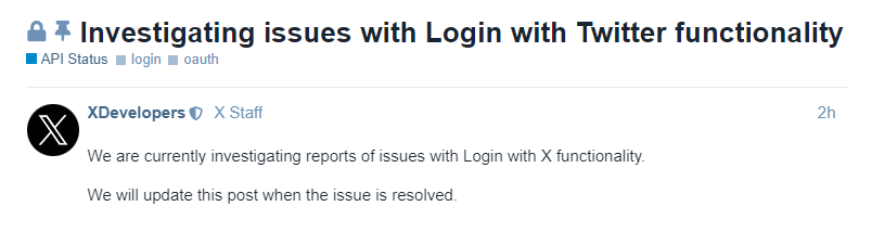 Allo akak! Untuk saat ini masih ada kendala Login with Twitter dan sedang diinvestigasi oleh tim X. Kita akan post berita terbaru bila sudah diperbaiki. Terima kasih 🤖🙏