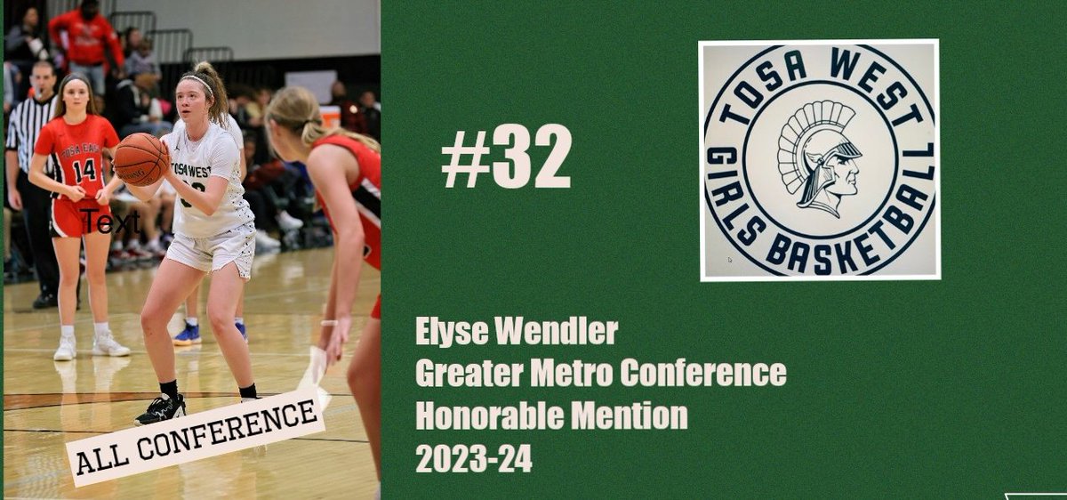Tosa West Girls Basketball (@trojangirlsbb) on Twitter photo Congratulations to our very own Elyse Wendler <a href="/ElyseW23/">Elyse Wendler</a> on Honorable Mention All Conference!!! Congratulations to our very own Elyse Wendler <a href="/ElyseW23/">Elyse Wendler</a> on Honorable Mention All Conference!!!