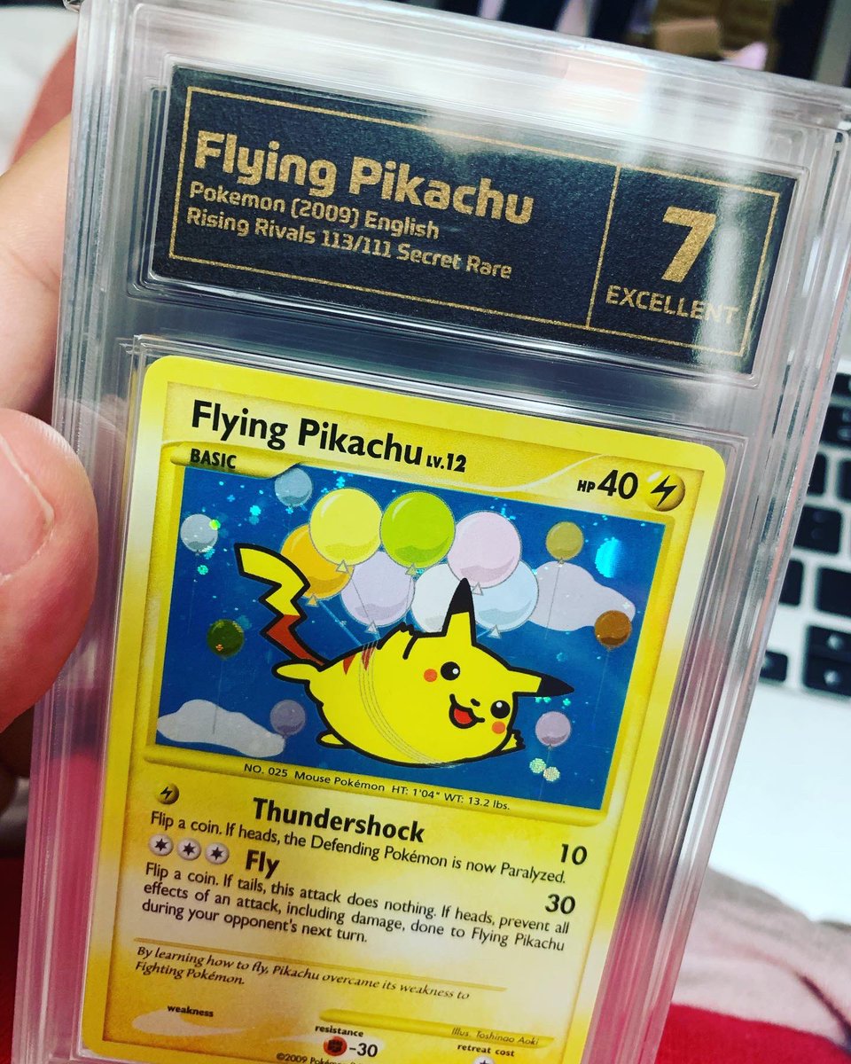 Anyone else think the holo Surfing Pikachu 🏄‍♀️ and holo Flying Pikachu 🎈 from Rising Rivals are just plain fire! 🔥 

Absolutely stunning cards.

#pokemon #pokemontcg #pokemoncommunity #PokemonDay