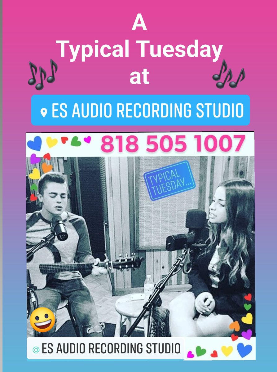 musicandpost's tweet photo. A #TypicalTuesday at #ESAudio 🎶 #RecordingStudio in #LosAngeles, #CA 🌴 is full of #Music 🎵 and #Creativity! 😎
Call 818 505 1007 📞 or Visit https://t.co/ctgZh3TlWp to Schedule a #Session Today! 👍
Thanks Everyone and Have a #Rock'n 🎸 Day! 😀
#Burbank #BurbankCA #Singer https://t.co/zRedLsPQEG