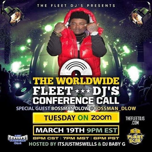 It Going Down Tonight For The @FLEETDJS Conference Call Featuring @bossman_dlow Talking Latest Project & More #Hiphop #Newmusic #Rap #Dj #Conference #RecordBreakers #FleetDJs