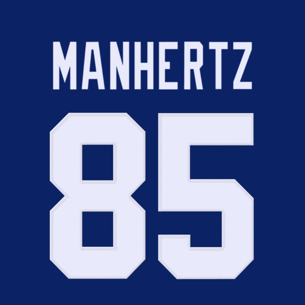 nfl_jersey_num's tweet photo. New York Giants TE Chris Manhertz (@C_Manhertz) is wearing number 85. Last worn by Chris Myarick. #NYGiants https://t.co/S1Y5hXXEto