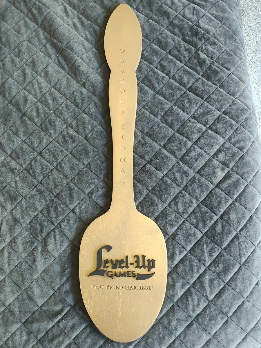 The Golden Spoon for Warzone Sigmar: Level Up Games may not be super golden, but it IS huge! Still got tickets available if you're interested! 

warzoneatlanta.com/store