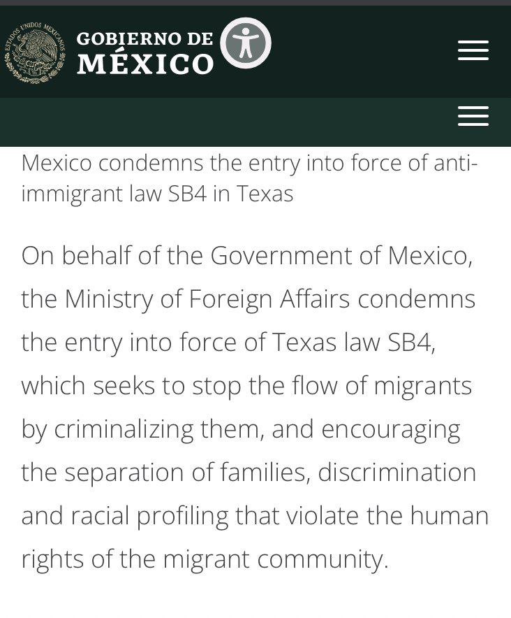 EndWokeness's tweet photo. The government of Mexico just released a statement saying they will NOT take back  illegals deported by Texas.

Funny how that works. https://t.co/pSbsiyWaV7