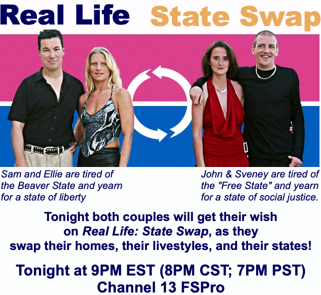 DennisPrattFree's tweet image. The Free State New Hampshire will be featured
as one of the states families will swap for.

#StateSwap #NationalDivorce