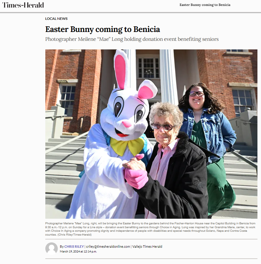 Look who's featured in the Vallejo Times-Herald!! 😲

Don't forget to have your #Easter photo taken by the talented Mae of Meilene Photography this Sunday, March 24 between 9:30 am and 12 pm at Benicia Capitol State Historic Park!

<a href="/vjotimesherald/">Vallejo Times-Herald</a> <a href="/maemephoto/">Mae</a>