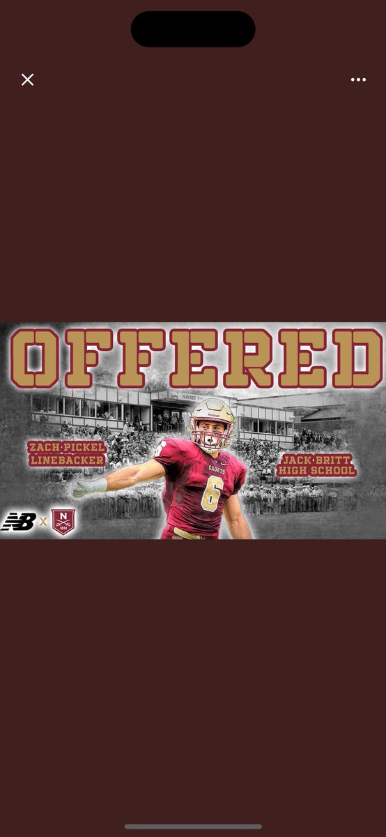 I am blessed to receive first official offer from Norwich University! <a href="/THEcoachRussell/">Bill Russell</a>
