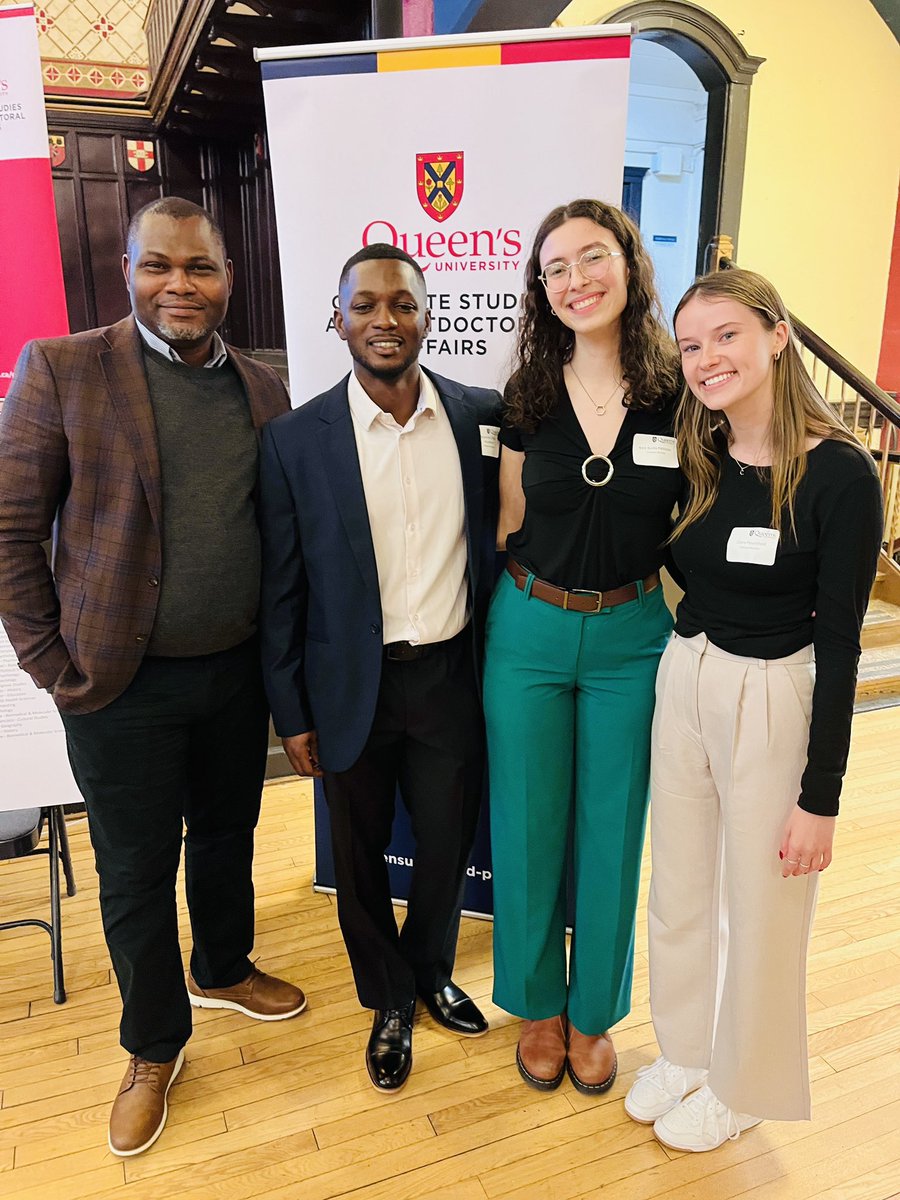 Elizabeth Goodyear-Grant (@eplusgg) on Twitter photo Congrats to some of our <a href="/QueensuPOLS/">Queen's Department of Political Studies</a> grad student 2023/24 major award winners! <a href="/OlusolaOgunnubi/">Shola Ogunnubi 🇳🇬🇿🇦 🇨🇦</a> Benjamin Ofosu-Atuahene, Kate Burke Pellizzari, and Claire Mountford!
Thank you <a href="/queensgradstudy/">Queen's Graduate Studies and Postdoctoral Affairs</a> <a href="/queensuResearch/">Research@Queen's University</a> for the lovely celebration Congrats to some of our <a href="/QueensuPOLS/">Queen's Department of Political Studies</a> grad student 2023/24 major award winners! <a href="/OlusolaOgunnubi/">Shola Ogunnubi 🇳🇬🇿🇦 🇨🇦</a> Benjamin Ofosu-Atuahene, Kate Burke Pellizzari, and Claire Mountford!
Thank you <a href="/queensgradstudy/">Queen's Graduate Studies and Postdoctoral Affairs</a> <a href="/queensuResearch/">Research@Queen's University</a> for the lovely celebration