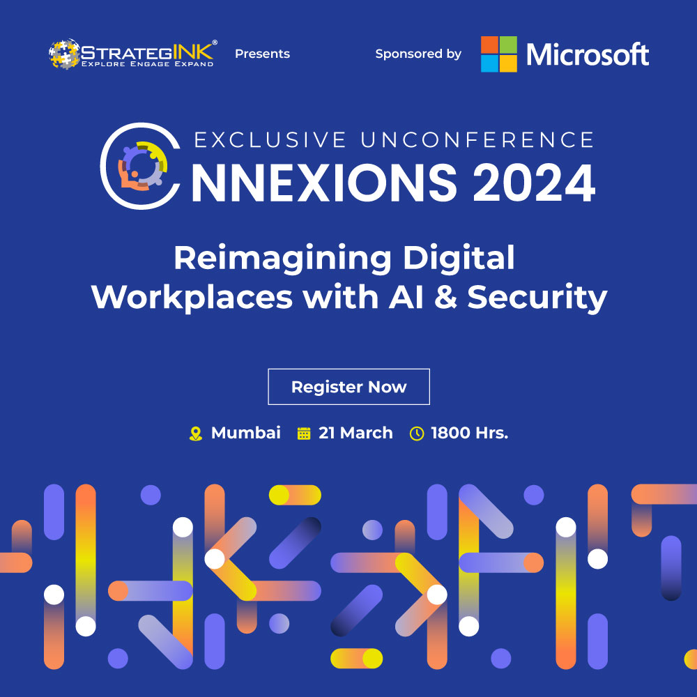 #UpNextatStrategINK | Save the Date for @MicrosoftIndia Connexions! Join us for the exploration of the future of AI and its transformative impact on work, collaboration, and security. Register Now: strategink.com/events/2024/co… #StrategINK #microsoft #FutureAIWork #Security