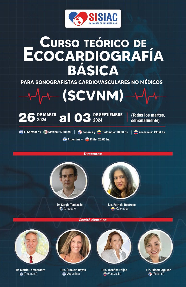 Cuenta regresiva para el comienzo de nuestro primer CURSO TEÓRICO DE ECOCARDIOGRAFÍA BÁSICA 📚💻 Aún no te inscribes?, últimas horas 👉🏻 sisiac.org/eventos.php?se…