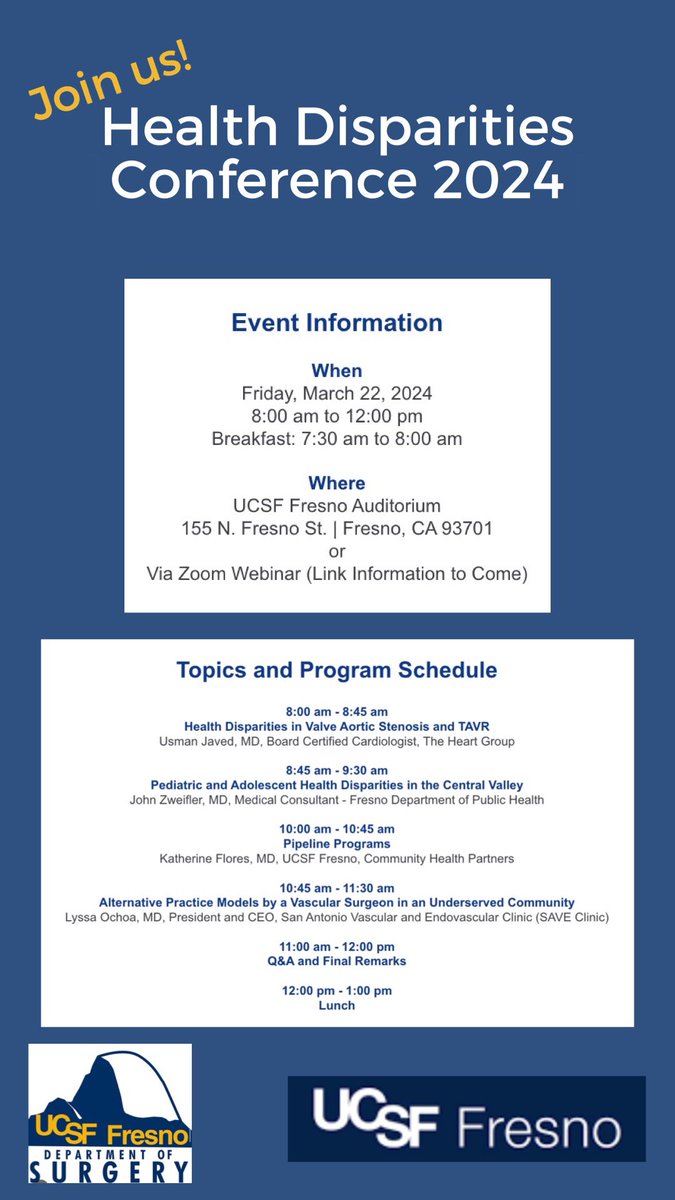 Join us for the UCSF Fresno 2024 Health Disparities Conference eeds.com/portal_live_ev…