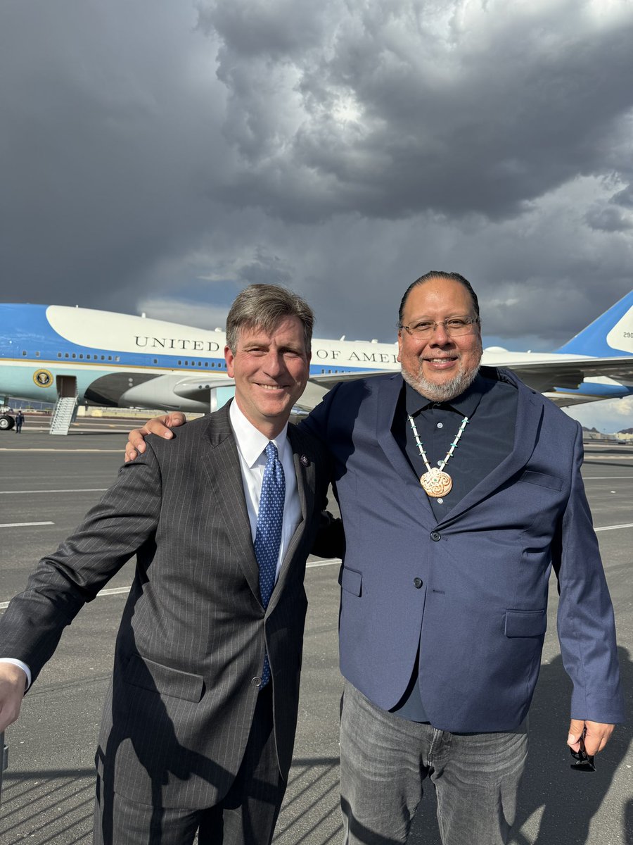 So proud to welcome @potus President Joe Biden to Arizona and to O’otham Jeved @gilariver with good friend @repgregstanton Greg Stanton!