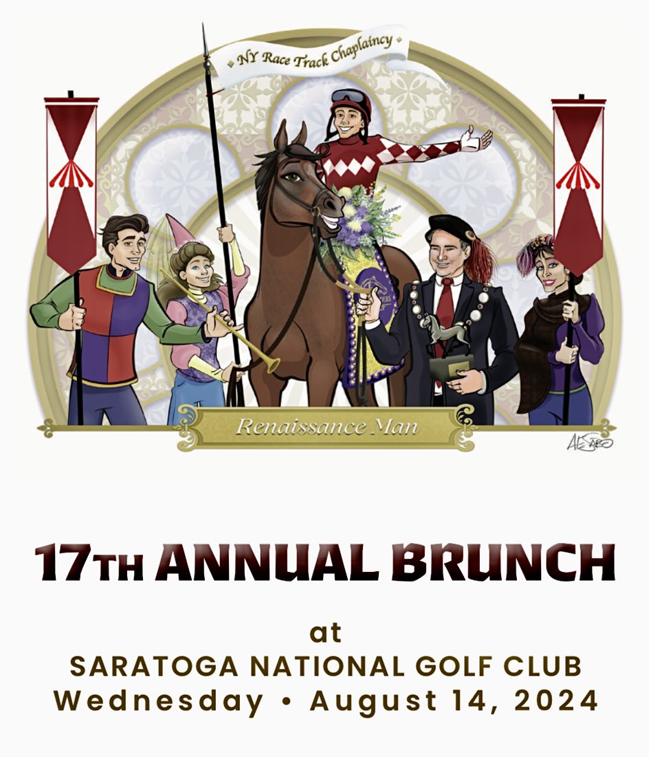 📣 SAVE THE DATE ✨ 🏇 The New York Race Track Chaplaincy is thrilled to announce that Len Green will be receiving the prestigious Marylou Whitney Award at our 17th Annual Fundraising Brunch. 🌟 🗓️ Save the date: Wednesday, August 14, 2024 ⛳️ Venue: Saratoga National Golf