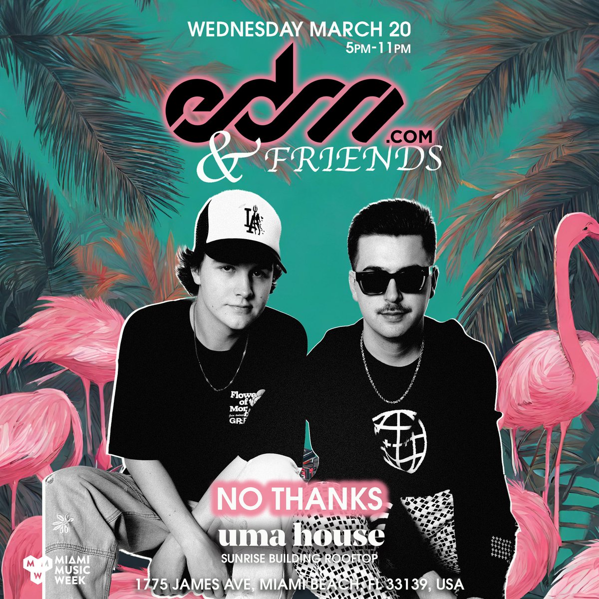 miamiiiiiiii catch us tomorrow 8-9pm 🦩 @TheEDMNetwork