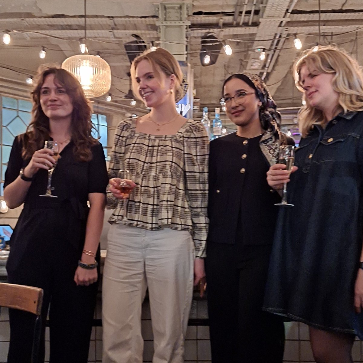 Our shadow judging panel also joined us this evening! Wonderful to have @taslibri, @emily_egg, Harriet and Beth in the building ✨️

#YoungWriterAward