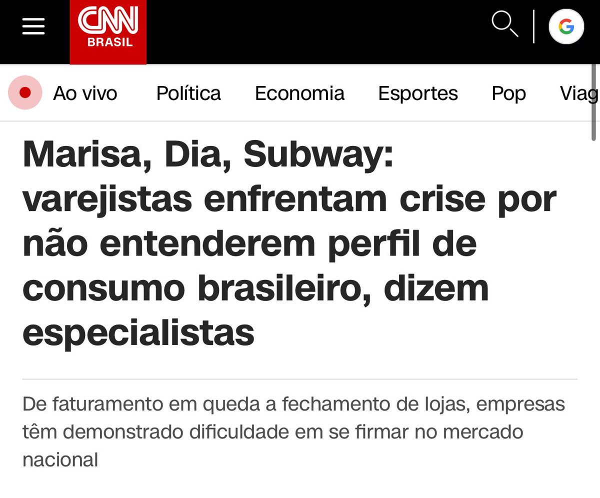 Marisa - 76 anos de Brasil

Dia - 23 anos de Brasil 

Subway - 30 anos de Brasil 

Starbucks - 18 anos de Brasil 

Todos QUEBRARAM / SAÍRAM do país entre 2023/2024, mas a culpa é por não entenderem o perfil de consumo do brasileiro.

HAHAHHAAHAHAHAHAHAHAHAHAHAHAHAHAHAHHAHAHHAHAHA