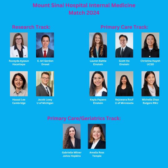 ✨We are thrilled to introduce this exceptional group of incoming interns for the 2024-2025 academic year!✨#Match2024