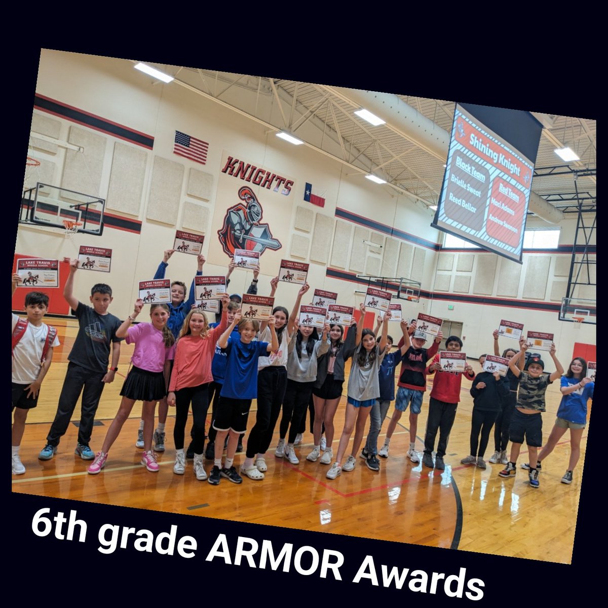 Congratulations to our 3rd quarter 6th grade ARMOR award recipients 🏆