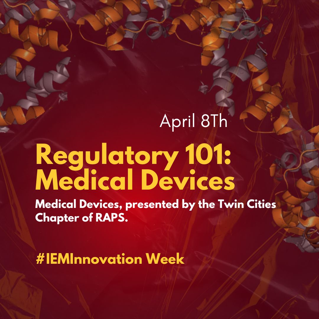 UMNIEM's tweet photo. Join us for Regulatory 101 – a full day of expert-led sessions diving into medical device regulations. Register now: https://t.co/HNzyjPbOoi
@UMNDMD
#IEMInnovationweek #UMNProud #DMD #BakkenMDC https://t.co/N0YvlyZa5b