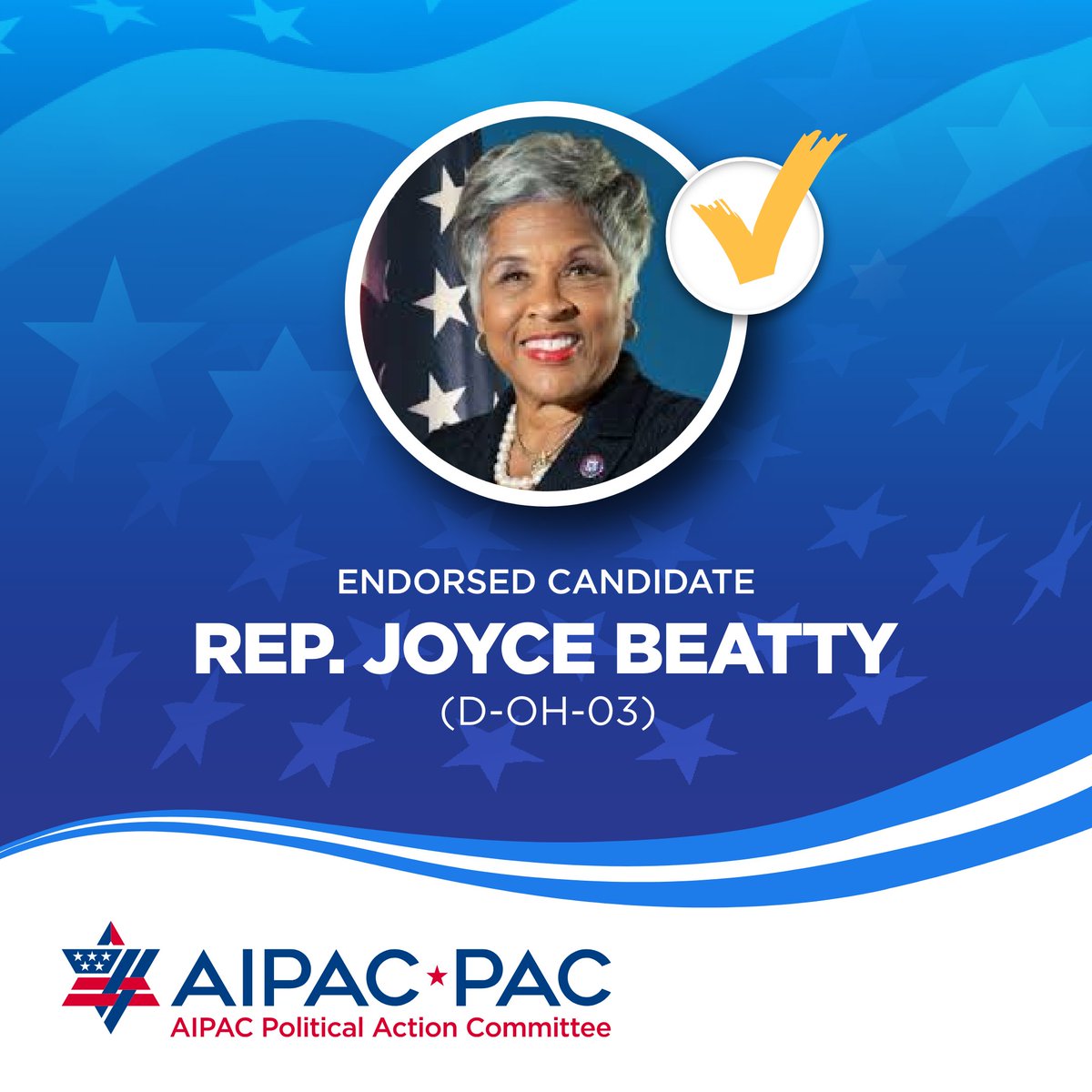 Congratulations to AIPAC-endorsed @Jim_Jordan and @RepBeatty on your primary election victories! AIPAC is proud to stand with pro-Israel candidates who help strengthen and expand the U.S.-Israel relationship. Being pro-Israel is good policy and good politics.