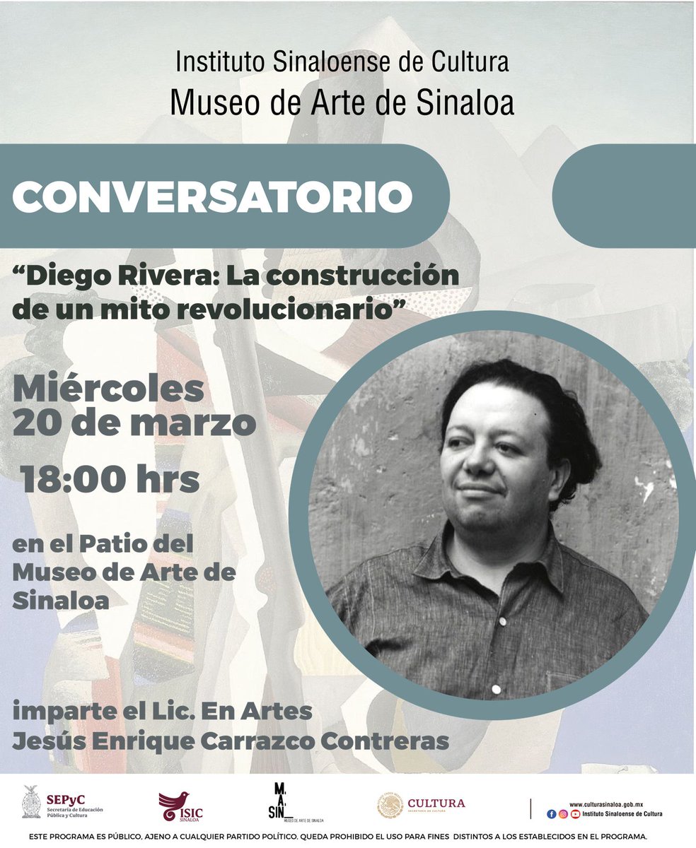 ¡Mañana!
No te pierdas este interesante conversatorio en el que hablaremos sobre el lado desconocido de la vida y obra del artista Diego Rivera 🫣
¡Te esperamos!
(recuerda que es entrada libre 😉)