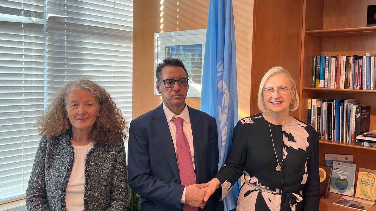 Pleased to meet w/ H.E. Mr. Abdel Salam Mohamed Saleh, Minister of Eco. &amp; Sustainable Dev., Mauritania, in advance of tomorrow’s PBC meeting. Thanked him for warm welcome to me &amp; PBF partners to 🇲🇷 last Oct., we witnessed determined efforts of Mauritanians to build resilience.