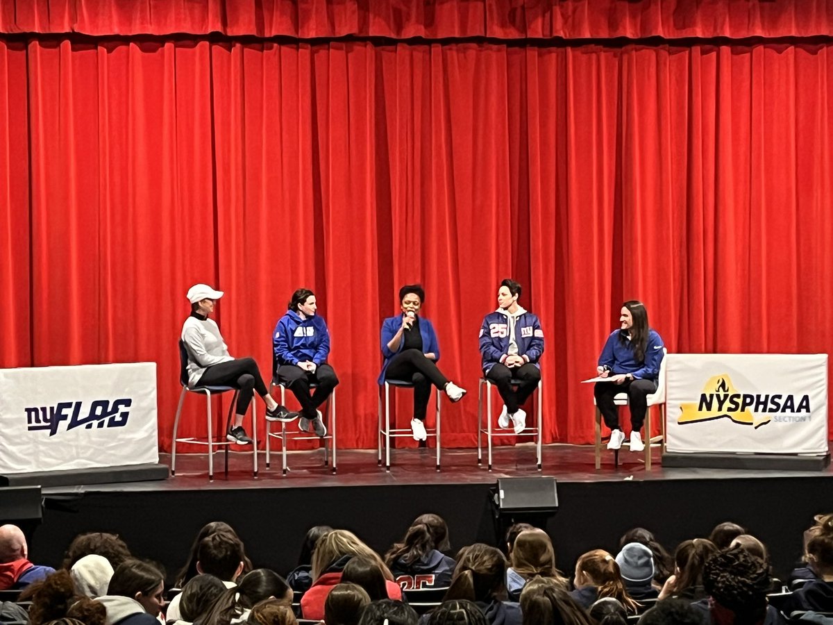 Powerful message to a room full of bright eyed young ladies. Thank you to these amazing women for a message that applies to ALL of us. Go out and take what is yours! @giants represented in a big way today. Thank you for a great kick off to a special season. @GiantsCRDept