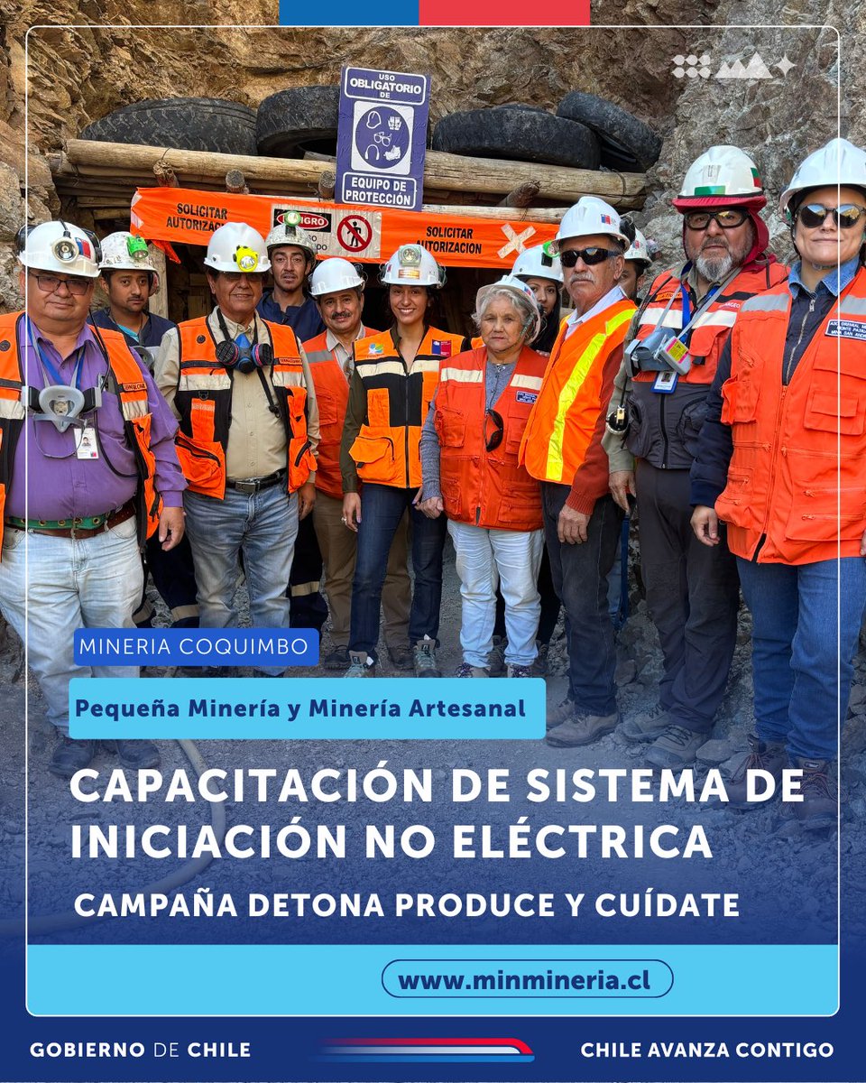 #AgendaMinería  ⚒ Con el objetivo de potenciar la minería artesanal en la Región de #Coquimbo, en #MontePatria y #Tulahén realizamos una capacitación sobre Sistemas de Iniciación No Eléctrico.