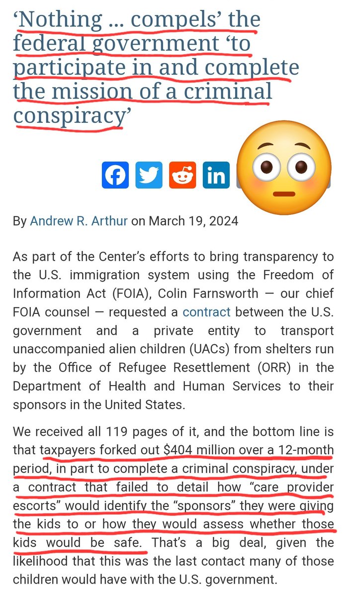 @CIS_org 🚨 @CIS_org has exposed a $404,000,000 a year criminal conspiracy, aka 'Government-Sponsored, Taxpayer-Funded Child Trafficking' Who will be a voice for the children enslaved by wicked sponsors? This evil must end! @Amerifuture @called_out_DHS @DebWhite77 @The_Real_Mayra