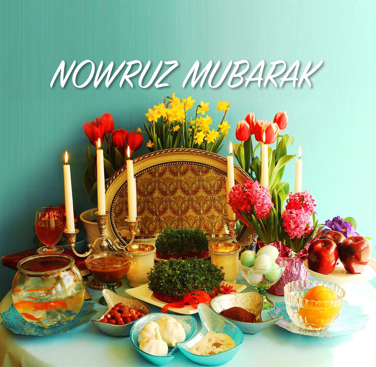 Eide Shoma Mobarak! Wishing everyone a happy Nowruz, with good health, peace, and happiness 🍎🧄🌸 #Nowruz #PersianNewYear