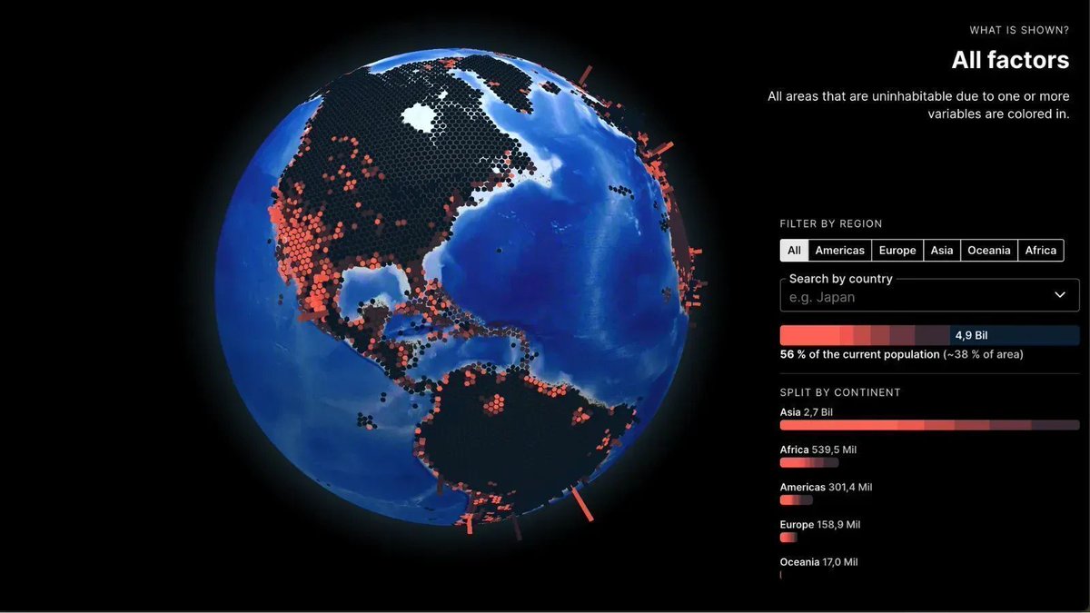 Information is Beautiful (@infobeautiful) on Twitter photo This impactful interactive map from <a href="/morgenpost/">Berliner Morgenpost</a> shows where Earth will likely become uninhabitable by the year 2100...yikes.
Explore it here: buff.ly/3rcJbZt This impactful interactive map from <a href="/morgenpost/">Berliner Morgenpost</a> shows where Earth will likely become uninhabitable by the year 2100...yikes.
Explore it here: buff.ly/3rcJbZt