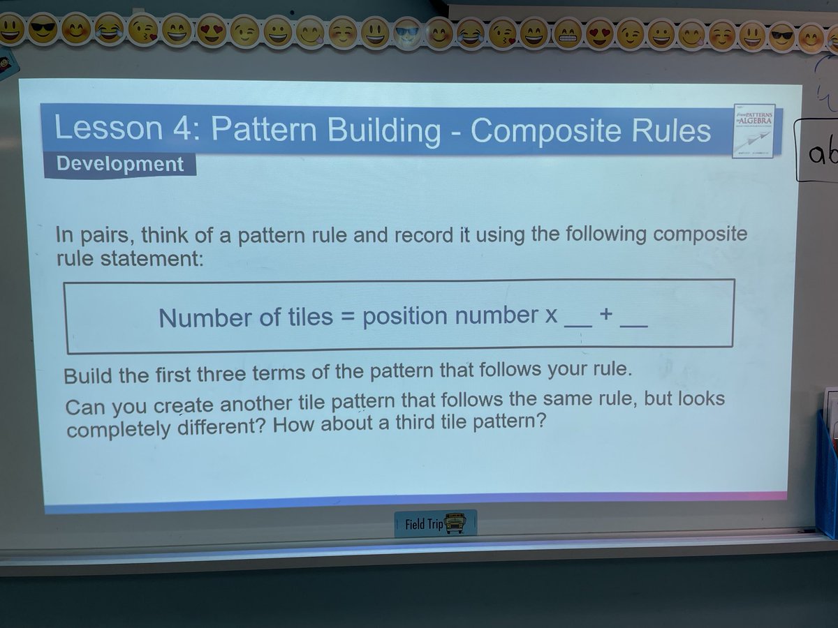 Check out our grade 6/7 pattern-building gallery walk. ⁦<a href="/scdsbmath/">SCDSB Math</a>⁩