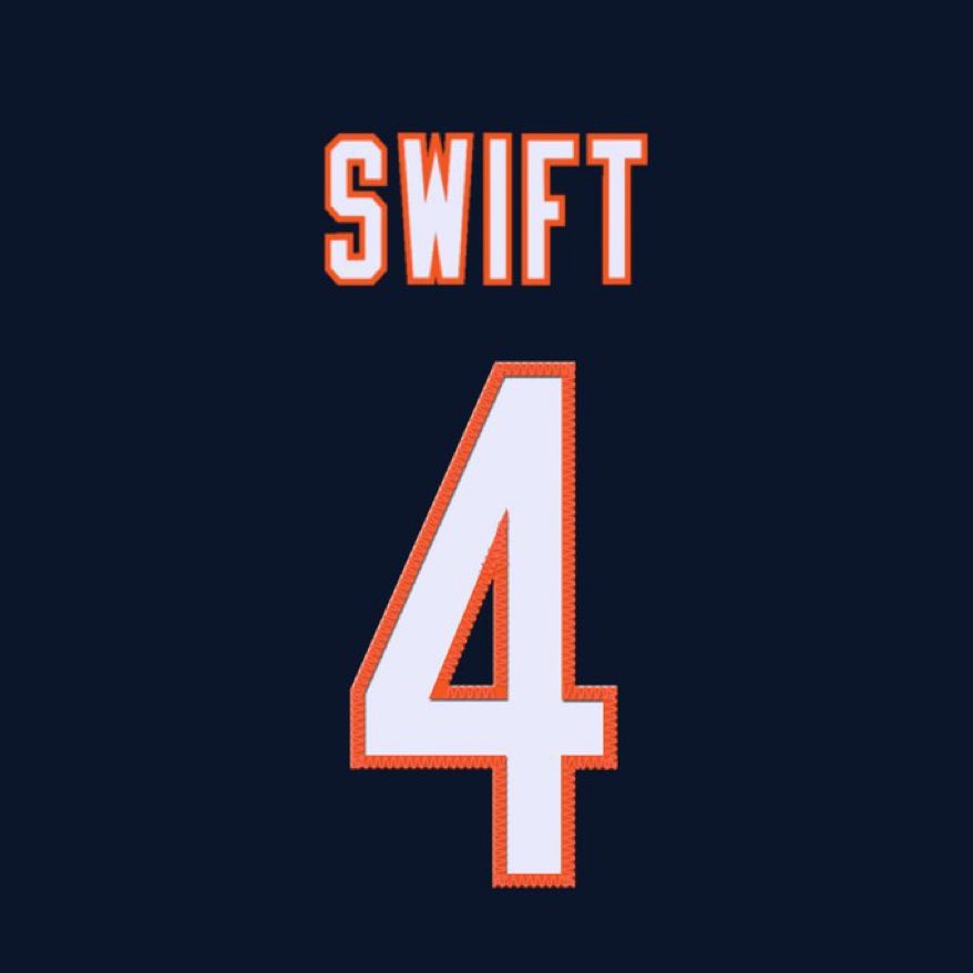 davebfr's tweet image. D'Andre Swift will wear No. 4 in Chicago.