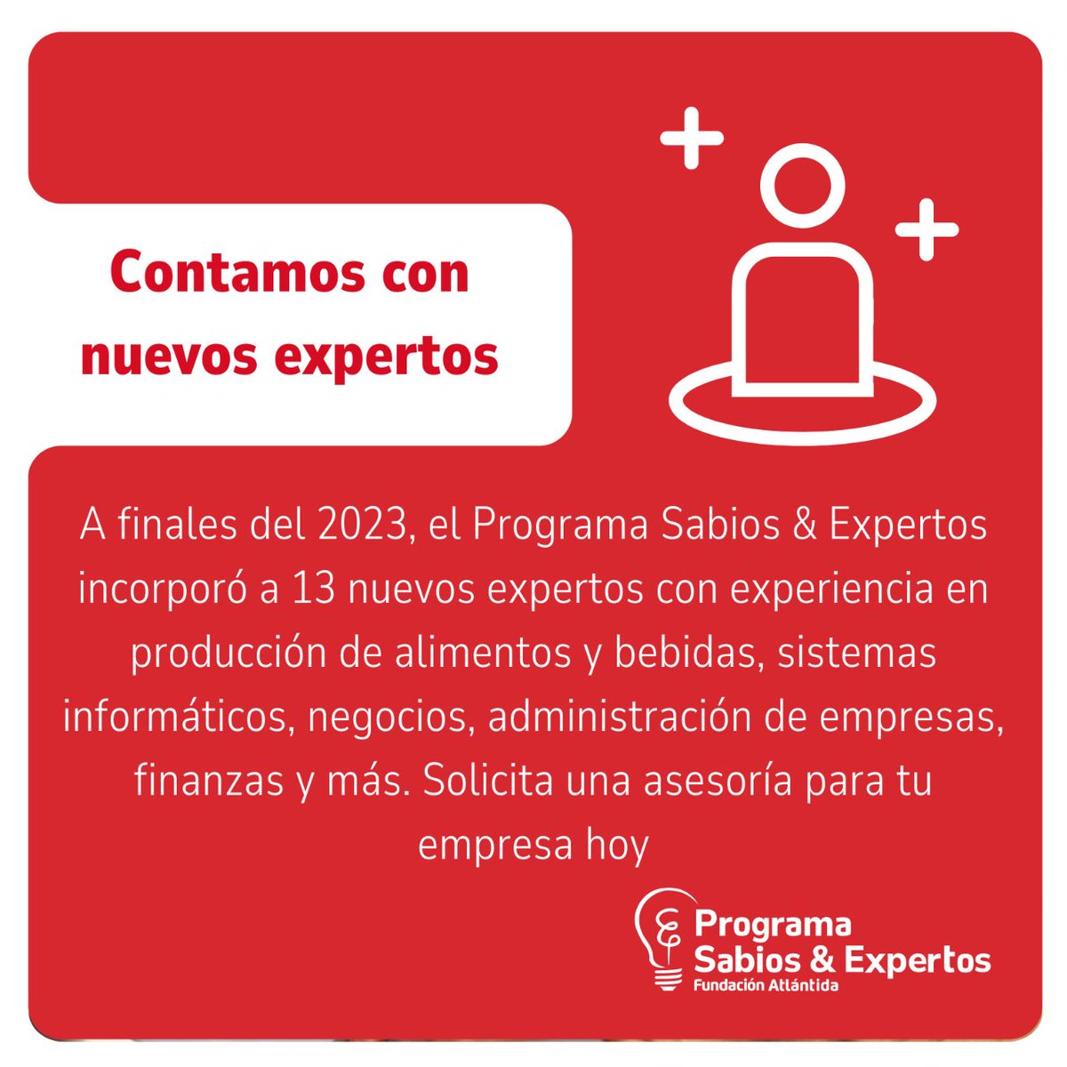 SabiosYExpertos's tweet photo. A finales del 2023, el Programa Sabios &amp; Expertos incorporó a 13 nuevos expertos con experiencia en producción de alimentos y bebidas, sistemas informáticos, negocios, administración de empresas, finanzas y más. Solicita una asesoría para tu empresa hoy. https://t.co/EYQ3M1IEOf