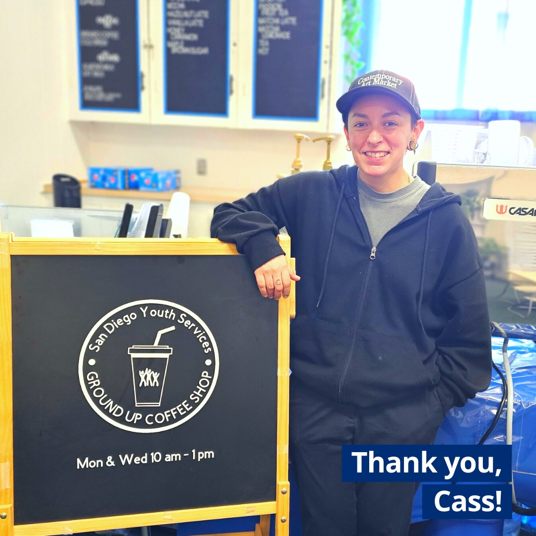 sdyouthservices's tweet image. We would like to give a huge shout out to Cass, peer mentor and barista with our #workforcedevelopmentprogram Tay Works. Cass uses her creativity and passion for coffee and helping others, to train youth at our Ground Up Coffee shops. Thank you, Cass!