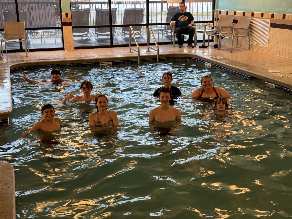 Success first day of competitions! Got a study session knocked out, and now time to have a cannonball contest in the pool! Tomorrow is the last day of competition and then we head home on Thursday! @ltgoodnews @FCVWildcats