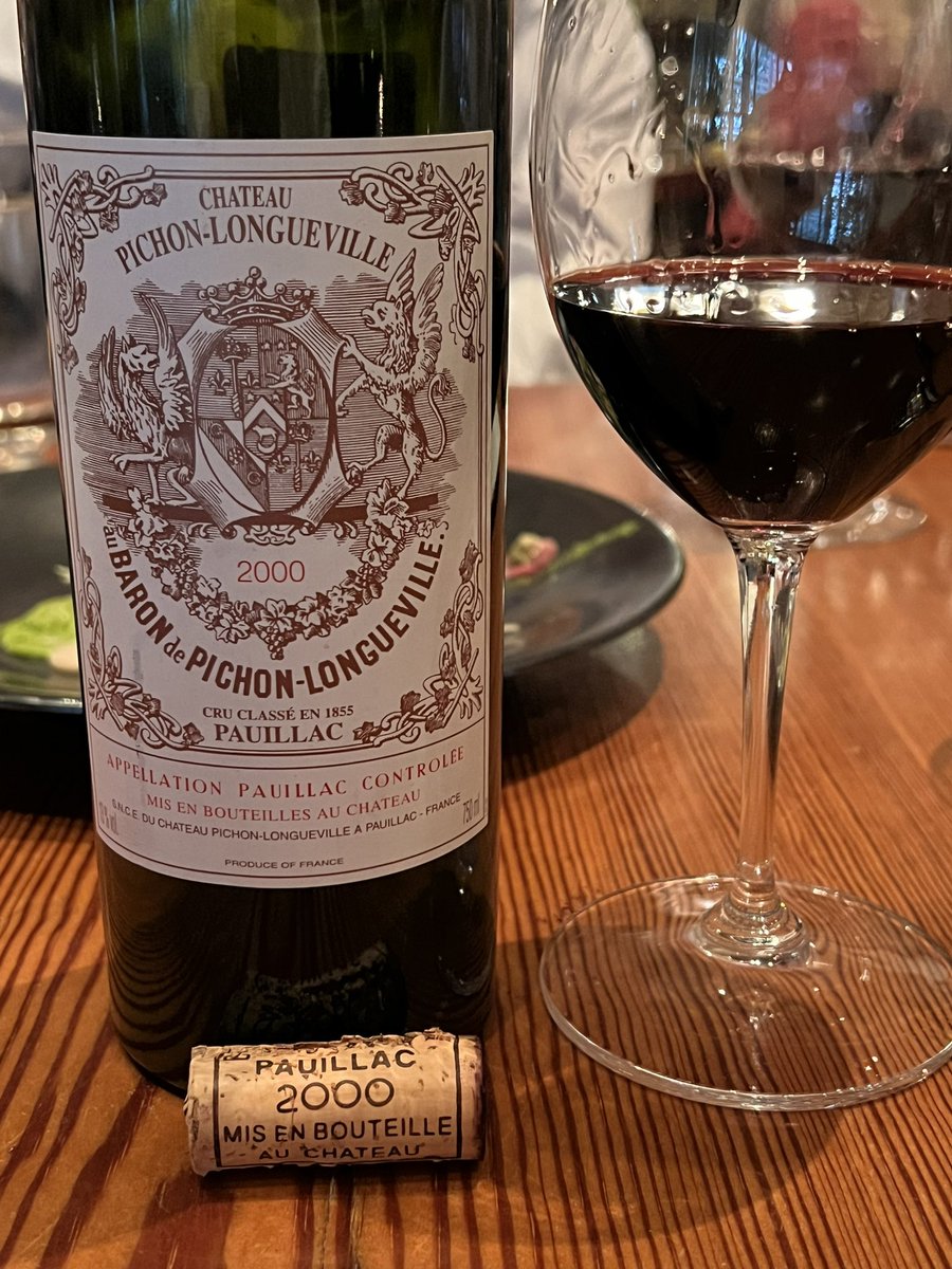 2000 Baron de Pichon-Longueville is on deck at Bliss Restaurant in San Antonio #Texas Thanks to @ShontoRanch for bringing this incredible bottle