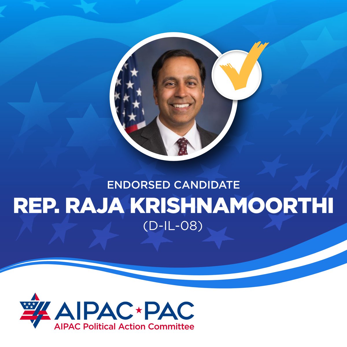 Congratulations to AIPAC-endorsed @CongressmanRaja and @RepEricSorensen on your primary election victories! AIPAC is proud to stand with pro-Israel candidates who help strengthen and expand the U.S.-Israel relationship. Being pro-Israel is good policy and good politics.