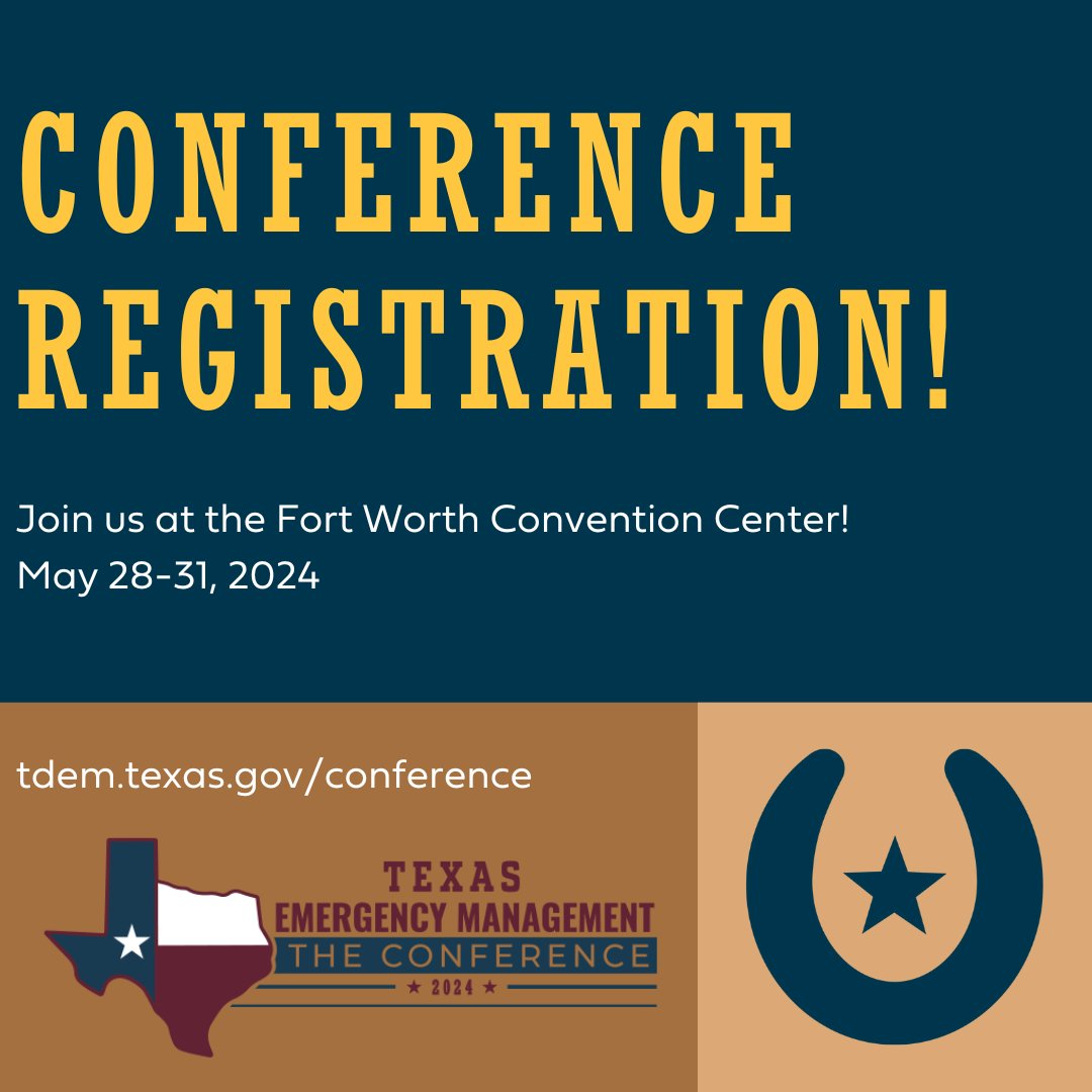 Have you registered for the #TheConference in Fort Worth this May? We can't wait to collaborate with our emergency management colleagues from around Texas and the Nation! Registration Is Now Open: shorturl.at/inoN9