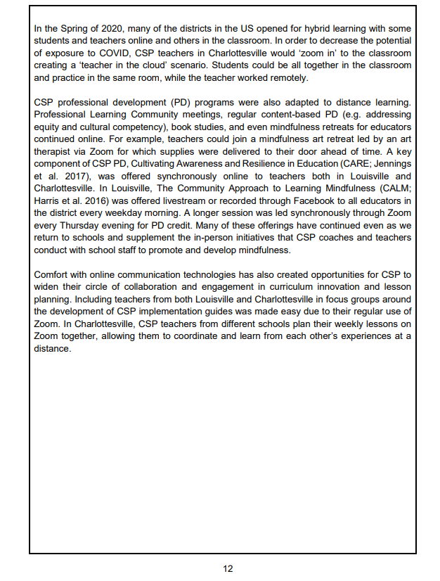 🧵Compassionate Schools Project
'The Compassionate Schools Project (CSP) integrates an evidence-based MBSEL curriculum for elementary school students (K-5) and research-based mindfulness-based professional development for educators. It has been implemented in more than 24 schools