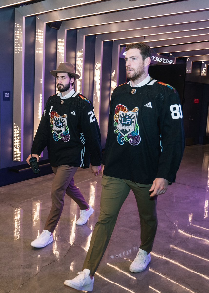 The Kings' Pride Night jerseys are 🔥🎨 (📸 @LAKings)