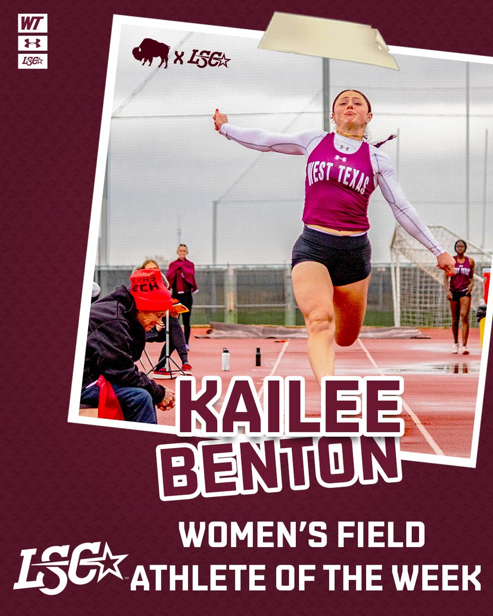 Kailee Benton earns the first outdoor <a href="/LoneStarConf/">Lone Star Conference</a> Field Athlete of the Week for the 2024 season! 

#BuffNation #LSCotf